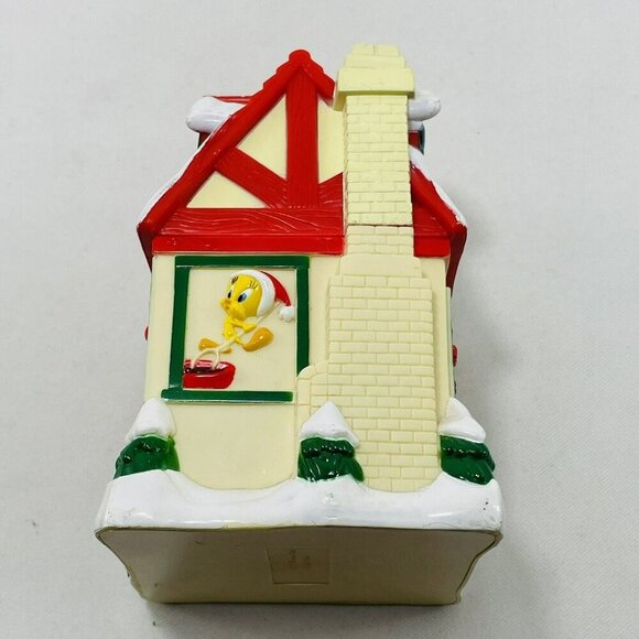 Vintage Russell Stover Looney Tunes Christmas Santa Piggy Bank House Bunny Daffy - Picture 6 of 12